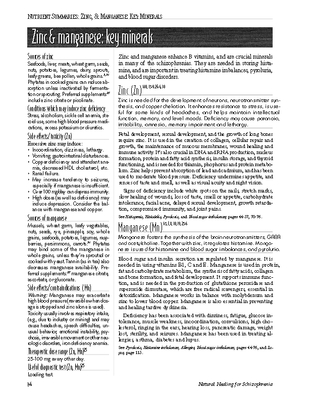 Sample Pages from Natural Healing for Schizophrenia